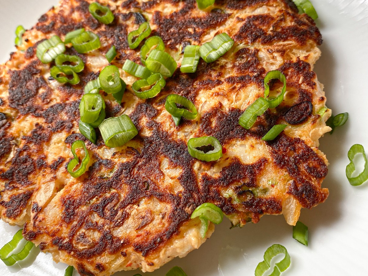 Low Carb Seafood and Scallion Pajeon {Korean Savory&nbsp;Pancake}